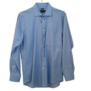 Men’s Pronto Uomo Blue Button Down Dress Shirt 🩵